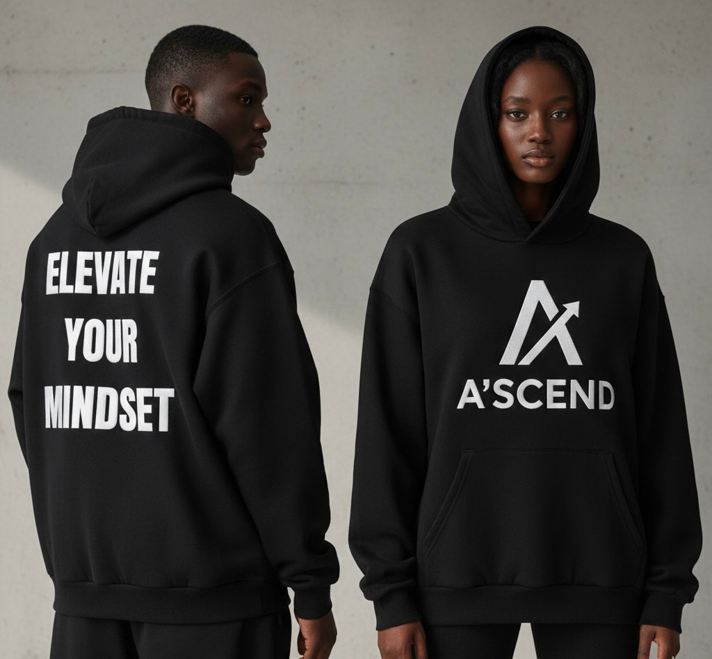 ELEVATE YOUR MINDSET — EMBROIDERED HOODIE